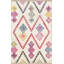 Tapis décoratif moderne à motif géométrique rose et beige-1612736085