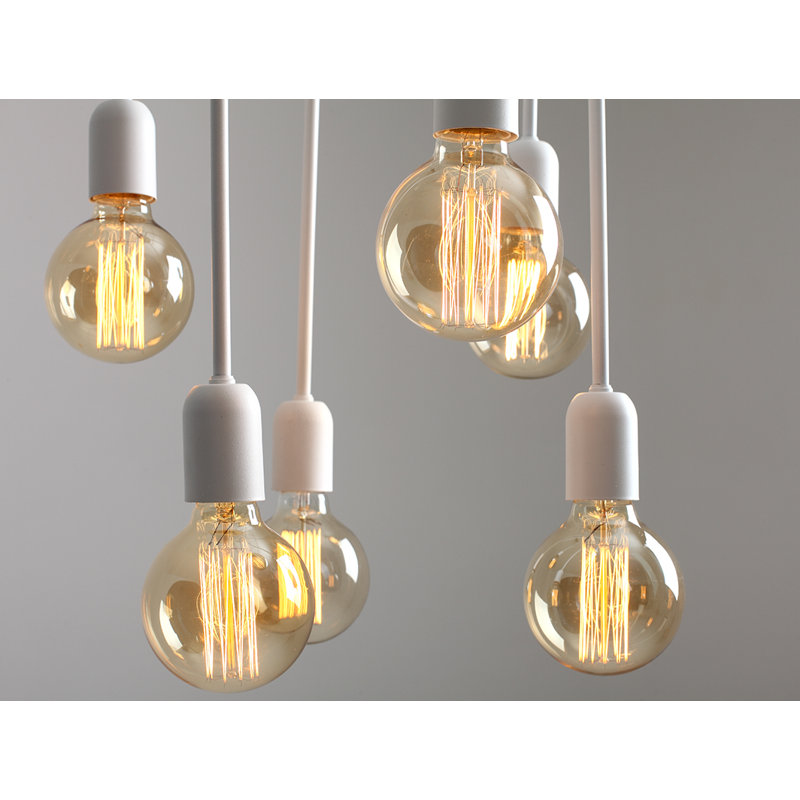 Ballywillin 6 - Light White Cluster Pendant, White