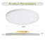 Plafonnier encastré 11,8 pouces, 20W DEL + veilleuse pour cuisine, chambre à coucher, salon