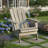 Oversize Embossed Wooden Outdoor Folding Chair With Pre-Assembled Backrest & Seatboard, Wood Patio Chair For Garden Backyard Porch Pool Deck Firepit