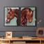 «Paint by Number Horse I», reproduction encadrée de qualité supérieure - prête à être accrochée - aucun clou requis - aucun clou requis-1234637952-1234637978