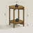 Timber Solid Wood Round Top End Table with Shelf