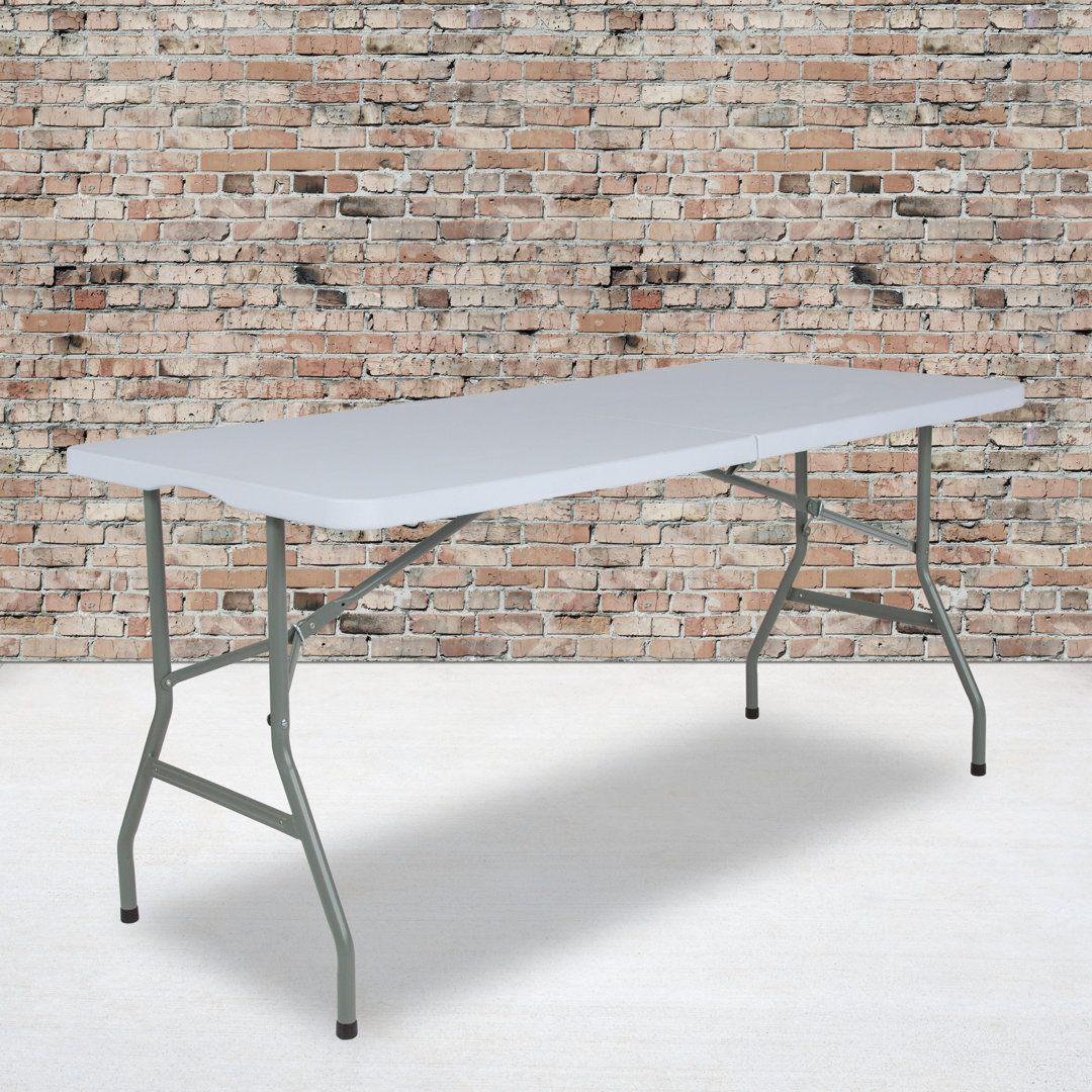 Parker 4.97-Foot Bi-Fold Plastic Folding Table with Handle - Event Table Flash Furniture