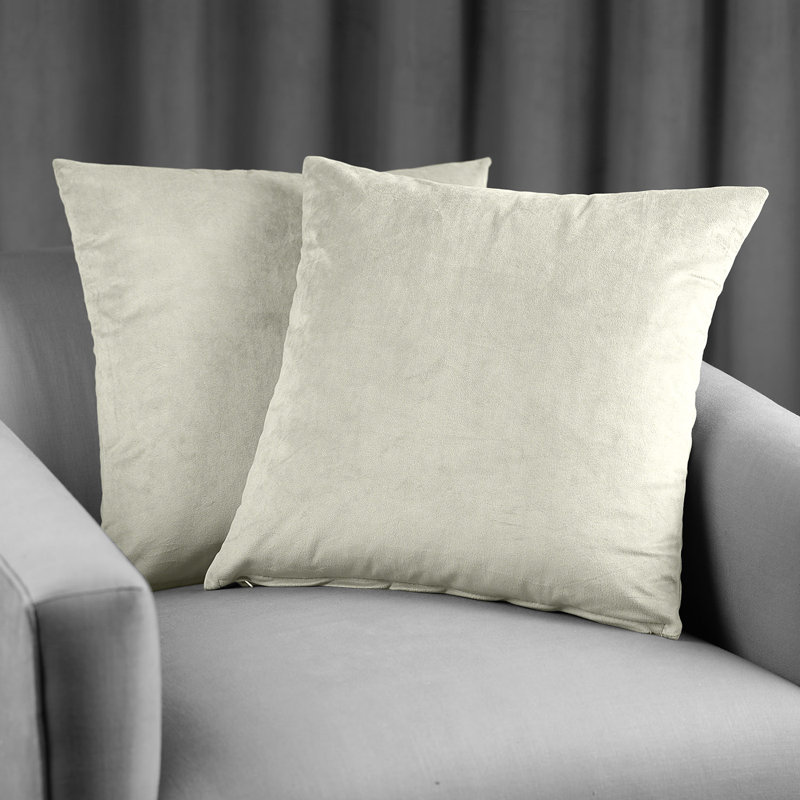 Signature Velvet Throw Pillow Covers - Decorative Pillow Covers, Off White 