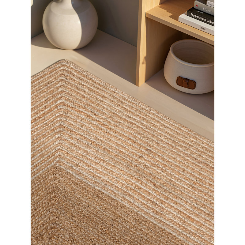 Hanse Home Juno Line - Jute Rug, Natural Rug for Living room, Bedroom, Diningroom, Gold, Rectangle 120 x 170 cm