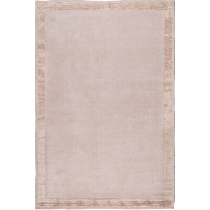 Farrow & Ball Silk Border Portland Pink Area Rug, Rectangle 6' x 9'