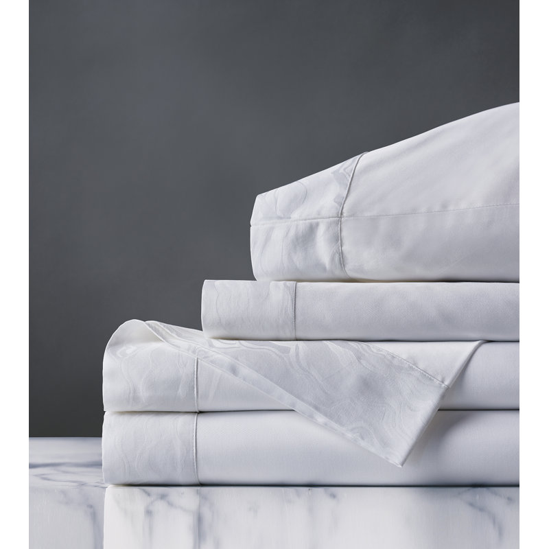 Stratus Egyptian Cotton Sheet Set, Cloud, Twin Sheet Set with 1 Pillowcase