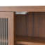 Armoire 24,8 po en verre pour la cuisine, la salle de bain - brun, porte-serviettes, trois pièces de rangement différentes-953270879
