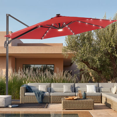Rosell 132" Lighted Cantilever Umbrella