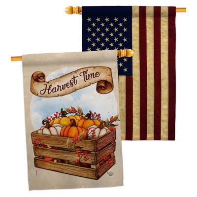 Drapeau de maison en polyester 2 côtés 3 pi 3 po x 2 pi