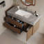 Meuble-lavabo mural 36 po Mid Century Modern