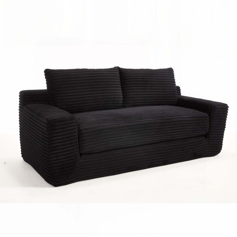 Canapé-lit 70,8 po, Noir