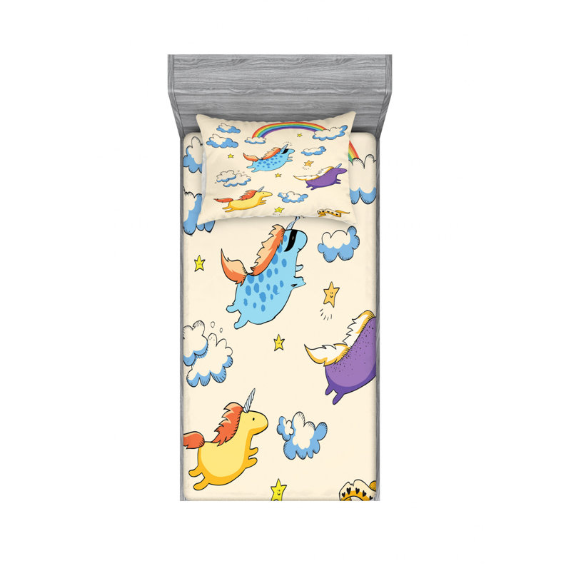 Microfiber Sheet Set, Twin Sheet Set with Fitted Sheet