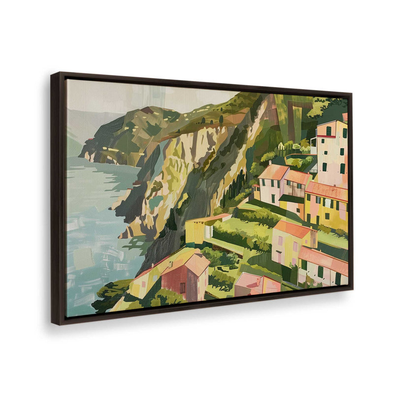 Charme Amalfi Hillside I, Espresso, H 25 po x l 36 po, Cadre flottant