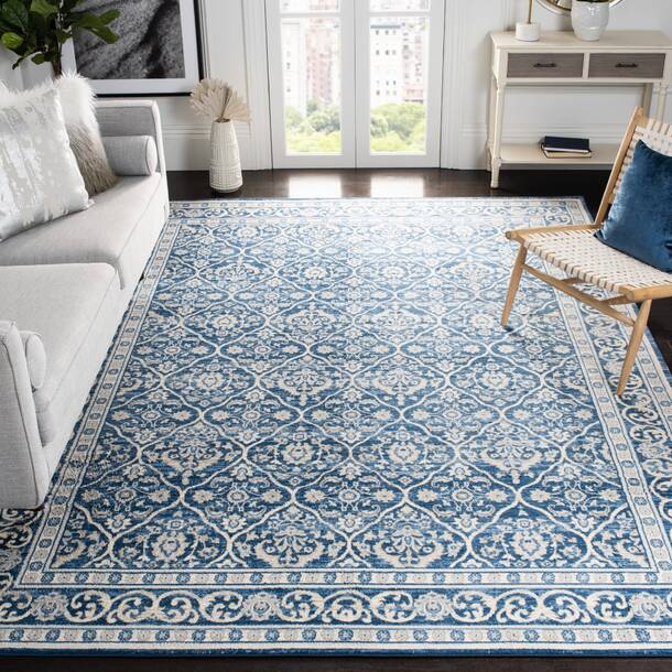 Bungalow Rose Llana Oriental Light Gray / Blue Area Rug & Reviews | Wayfair