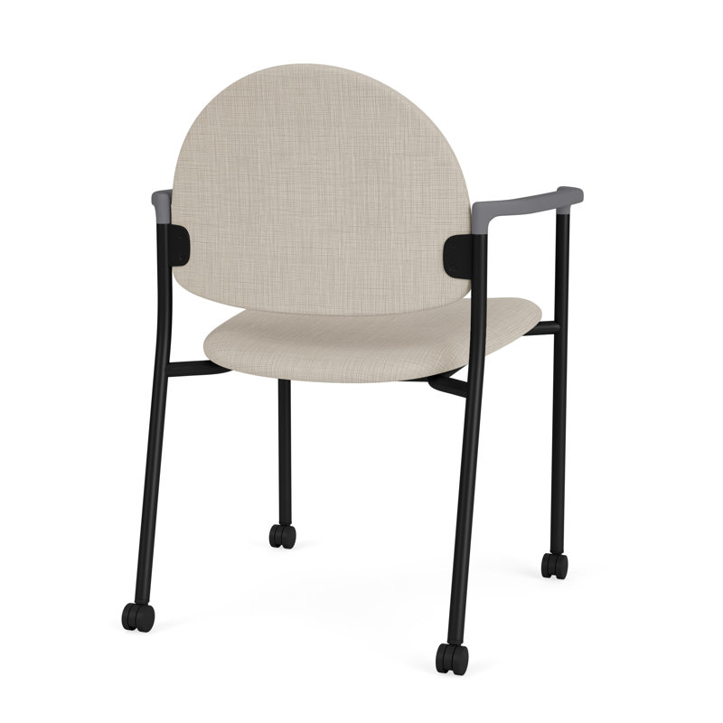 Chaise d'invité à chat avec roulettes, Noir, Plot Line neutre