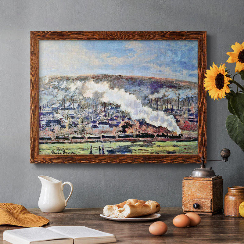 Le train, 1872 - reproduction d'art sur toile tendue, H 26 po x l 38 po x P 1,5 po, Érable