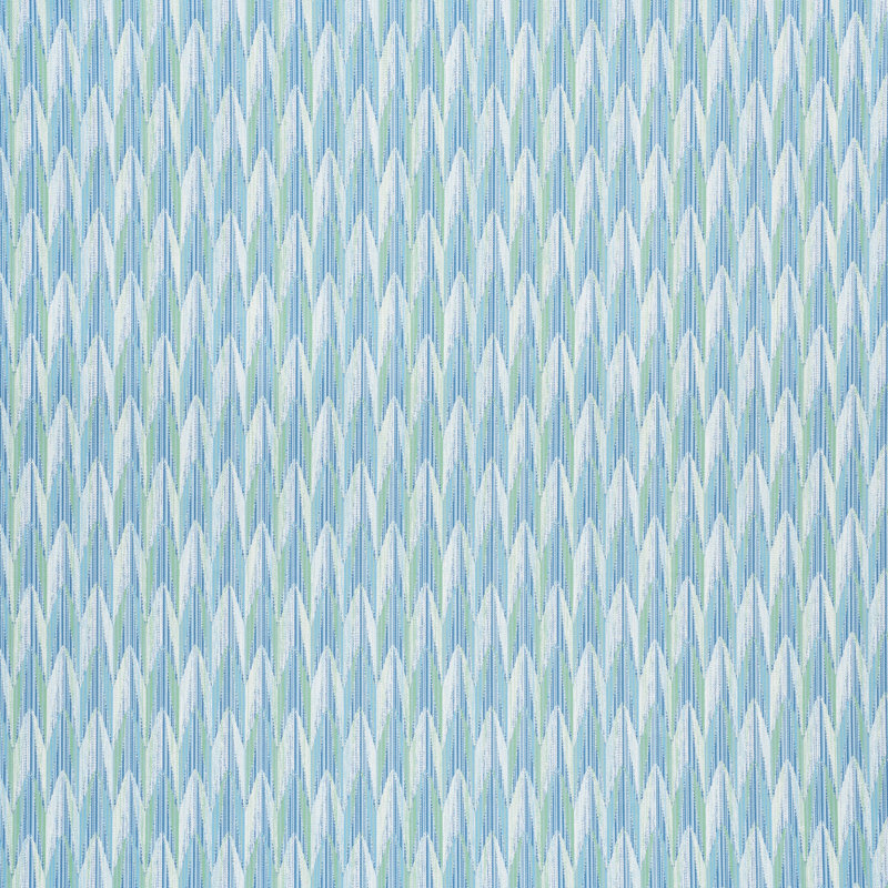 Tissu d'intérieur / extérieur Verdant, Bleu pacifique / feuille