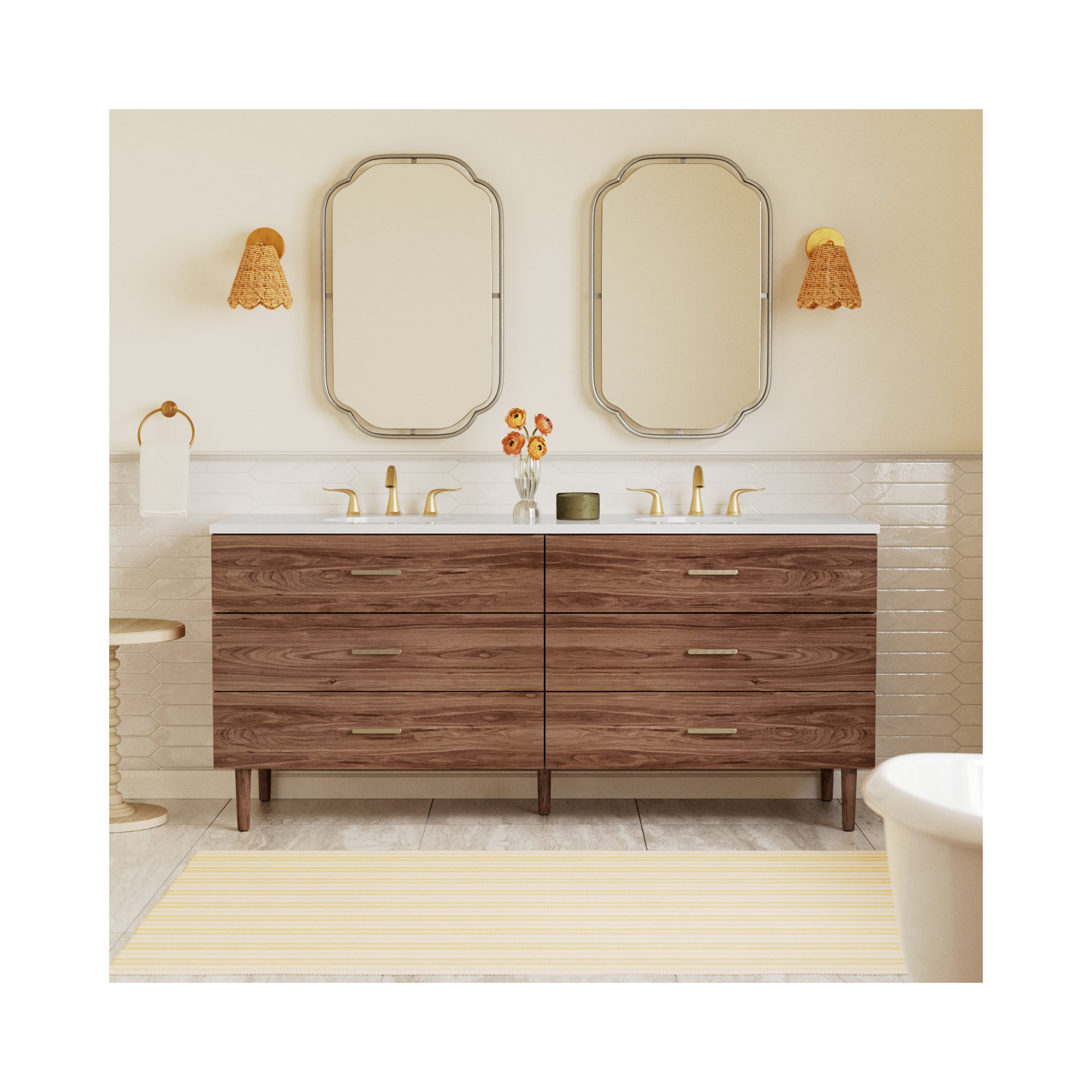 Dondi 72'' Double Bathroom Vanity