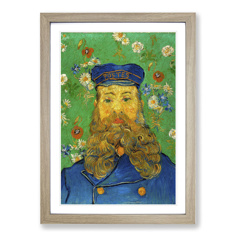 The Postman Joseph Roulin Vol.2 by Vincent Van Gogh - Picture Frame Painting, Oak Framed, 65cm H x 48cm W x 2cm D