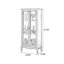 Vitrines en bois massif brun noisette