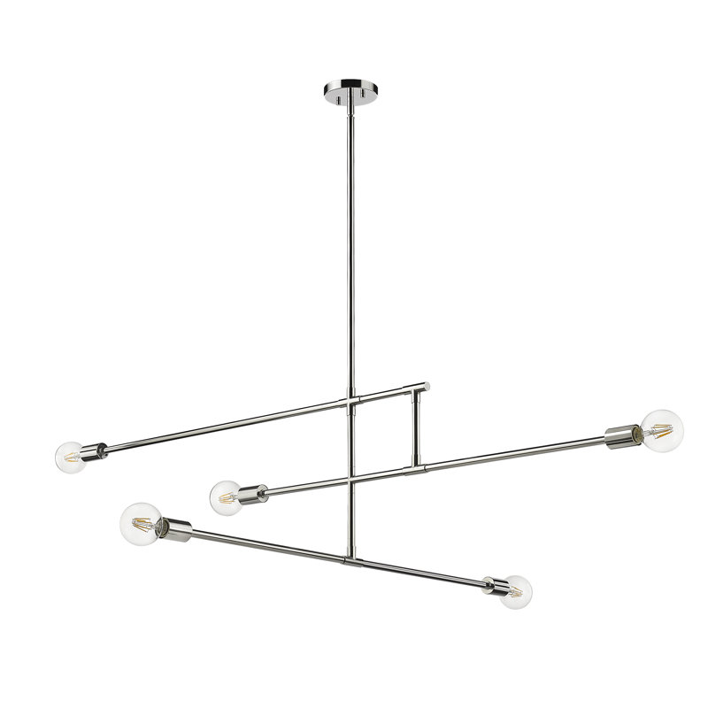 Borkholder 5 - Light Dimmable Tiered Chandelier, Chrome