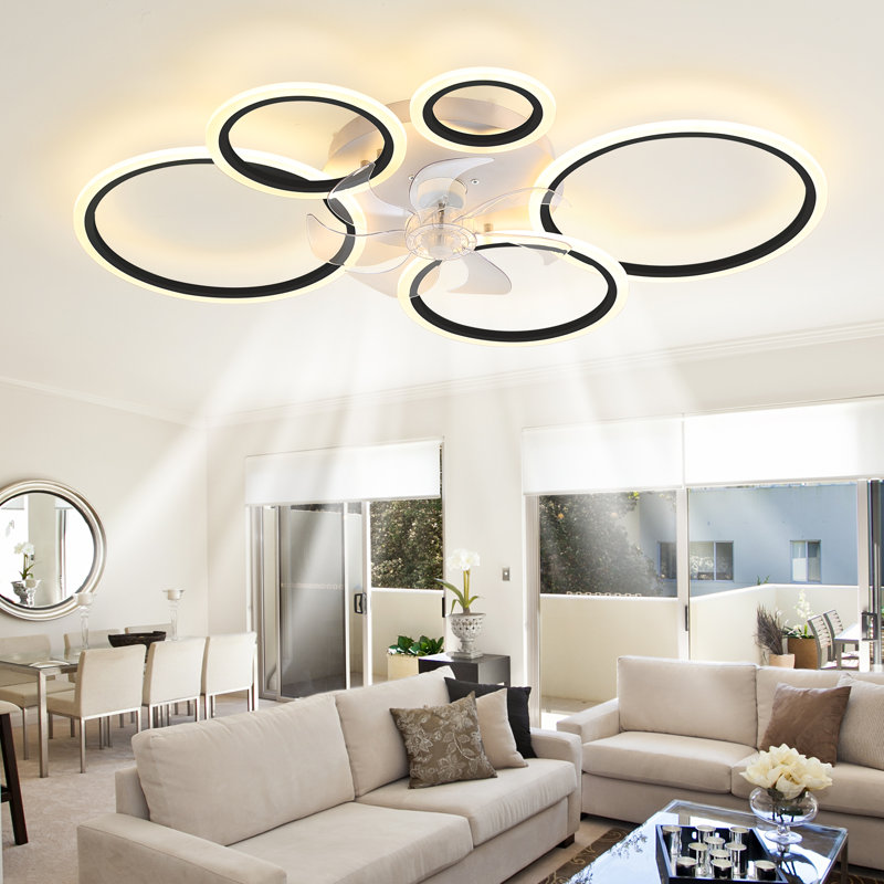 Elora 100cm LED Dimmable Reversible Ceiling Fan with Lights and Remote, Black