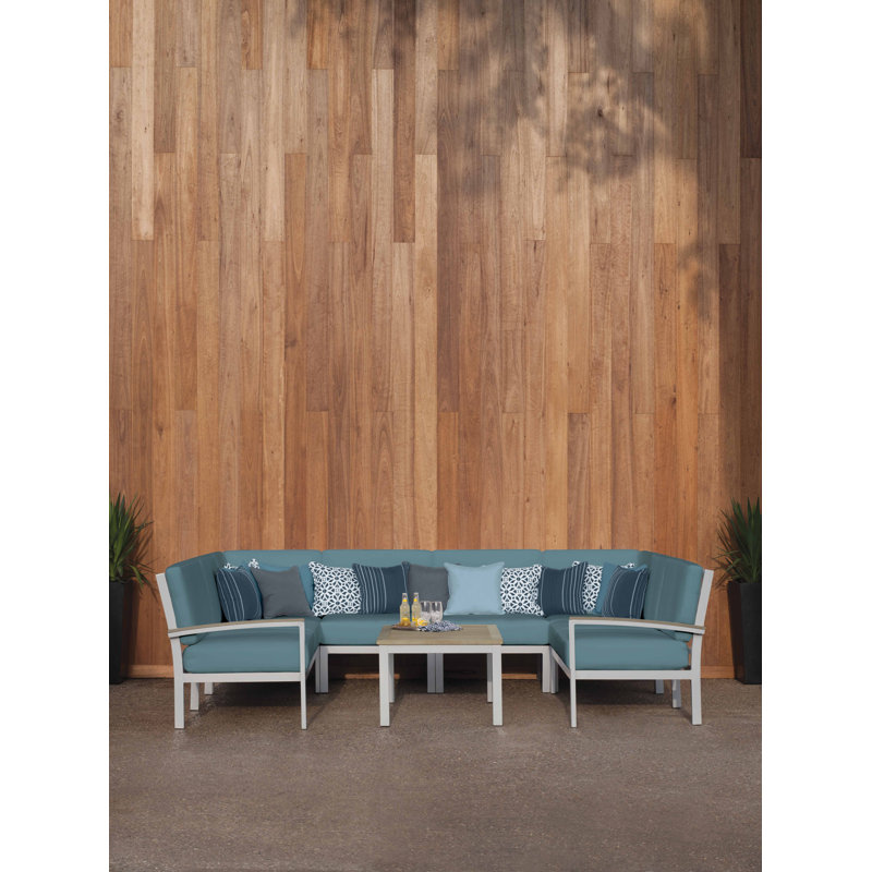 Causeuse modulaire Travira (gauche), Bleu givré