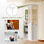 Porte pliante en rotin pliable - Porte pliante en panneau de fibres à densité moyenne à peindre blanc avec poignée en T tissé à panneau en T et poignée pour garde-manger, buanderie et chambre à coucher-128614395