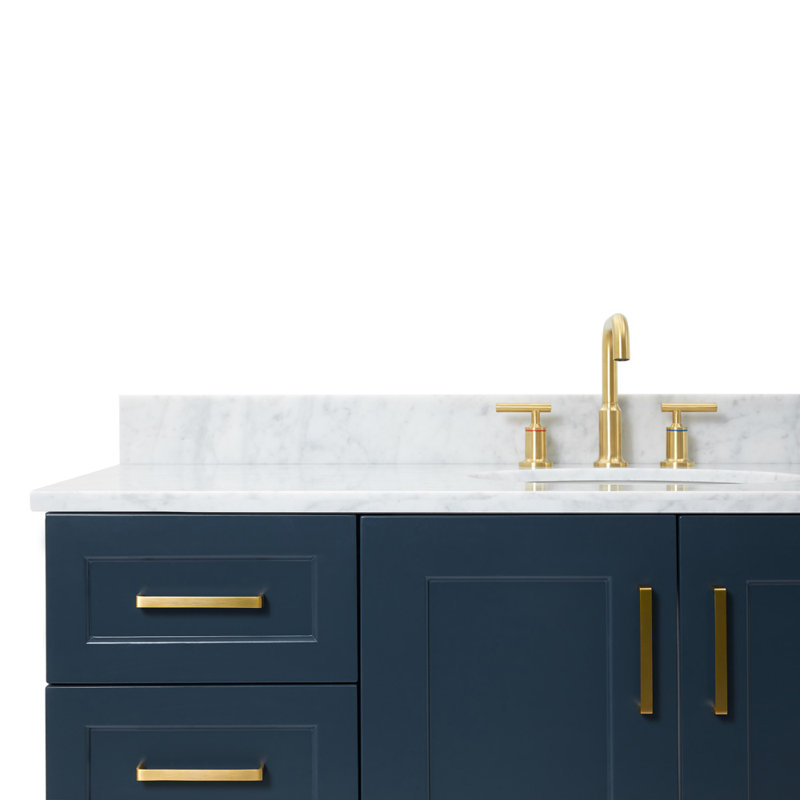ARIEL TAYLOR 49 IN SINGLE RECTANGLE SINK VANITY, Oval, 54", Midnight Blue