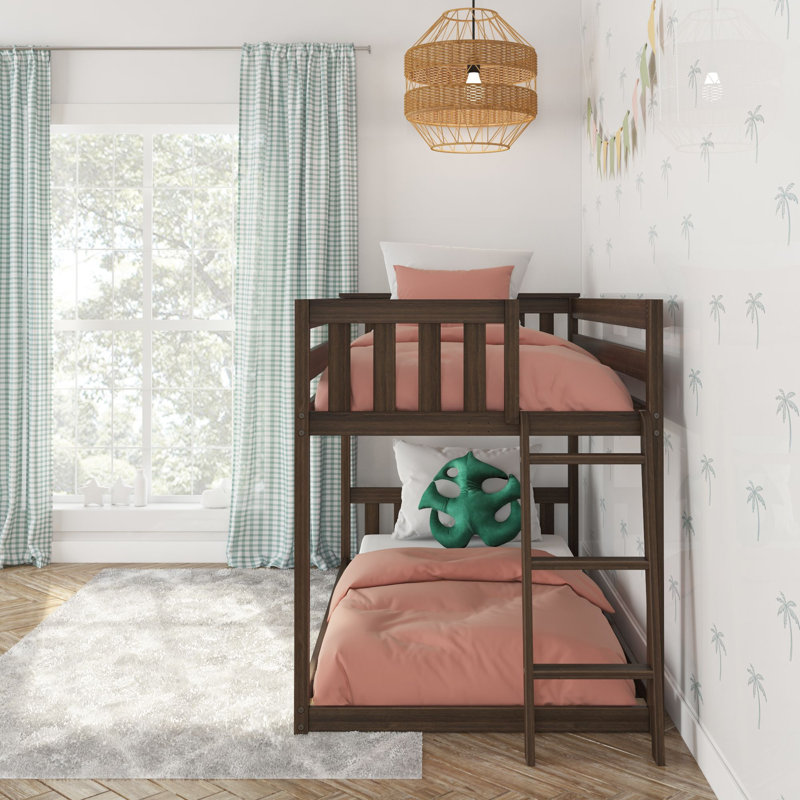 Lit superposé simple Dontra Kids, Noyer