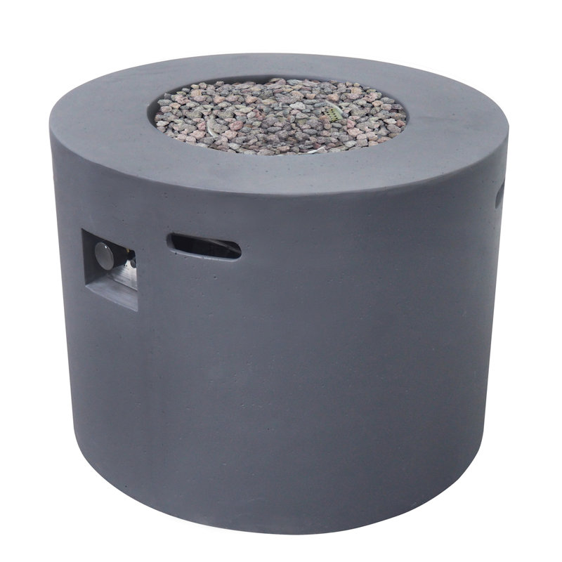 31" ROUND MGO FIRE PIT- 40 000 BTU, Dark Gray