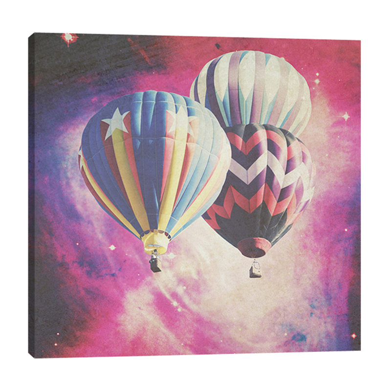 Balloons In Space by Ashley Davis - Wrapped Canvas Print, 46cm H x 46cm W x 4cm D