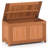 52 Gallon Wood Deck Box with Flip Top Teak Oil Finish Pool Supplies Cushions