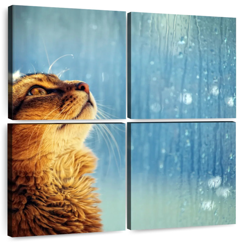 Cat In A Window, 32" H x 32" W