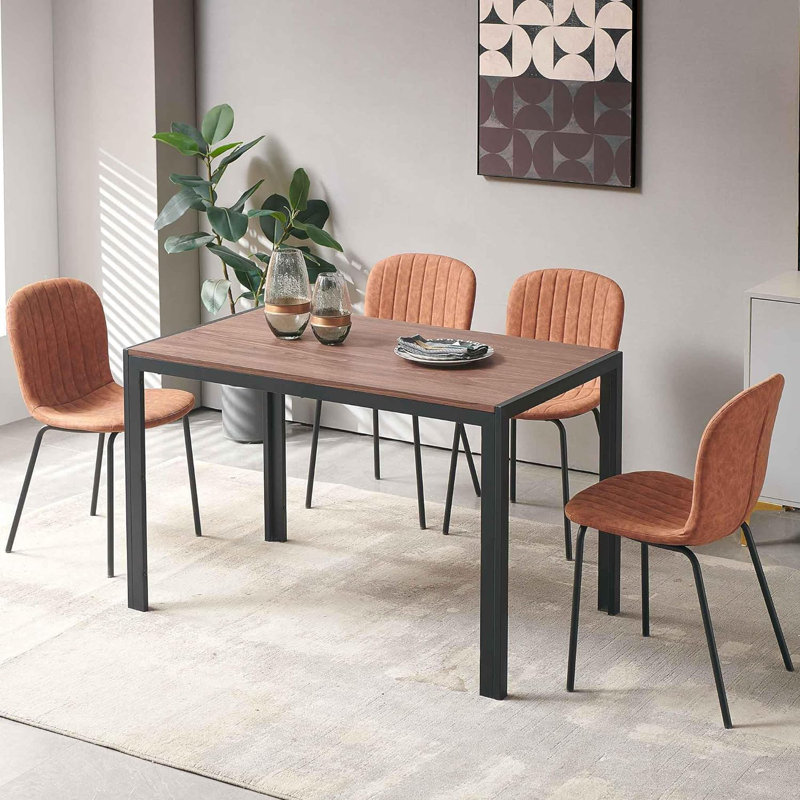 4 - Person Four Leg Dining Set, Brown