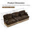 Canapé modulaire en chenille 3 places Deep