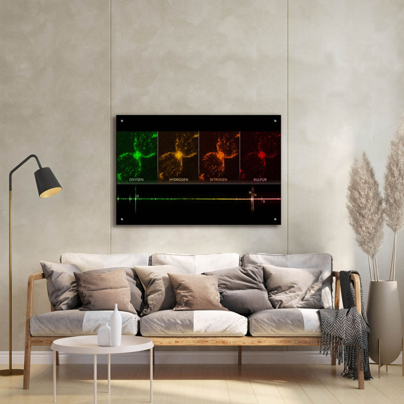  Art mural en verre acrylique «Southern Crab Nebula» par la NASA, H 24 po x l 36 po x P 0,2 po