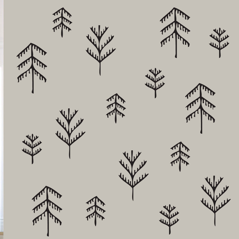 Décalcomanie murale pour branches Bartee, Noir