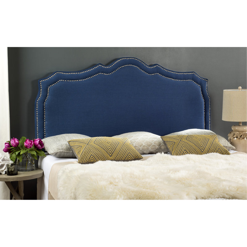 Dehaven Upholstered Headboard, Steel Blue, Twin