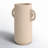 Vase Stoneware Ceramic Abstract Face Design Boho Decorative Accent for Home Office Living Room Bedroom - 10" Ivory & Tan