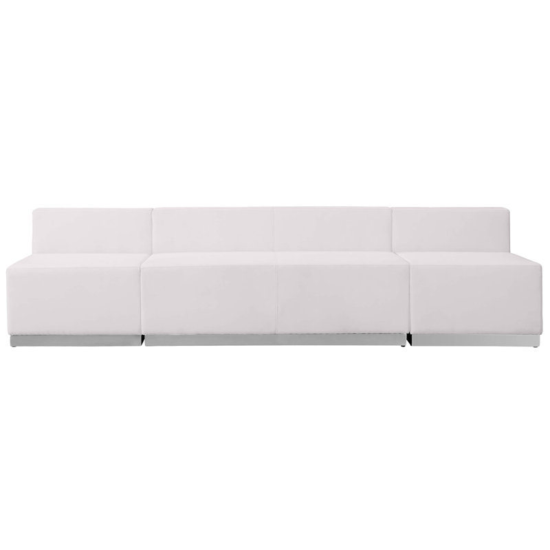 Hercules Alon Series 3-Piece LeatherSoft Modular Reception Configuration, White