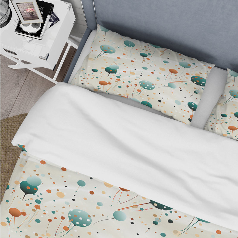 Literie Mystic Enchantment Polka Dots Pattern I, Housse de couette simple + 1 taie décorative stan