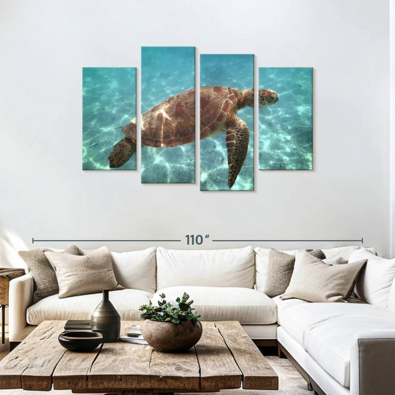 Brampt Endangered Hawksbill Turtle, 48" H x 75" W
