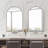 24X36 Inch Arched Recessed Medicine Cabinet, Metal Framed Bathroom Wall Cabinet With Mirror And Adjustable Shelves, Wall Mirror With Storage For Bathroom, Matte Black-383582592