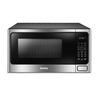 BLACK+DECKER 1.1 cu ft 1000W Microwave Oven - Stainless Steel Black 1 ct