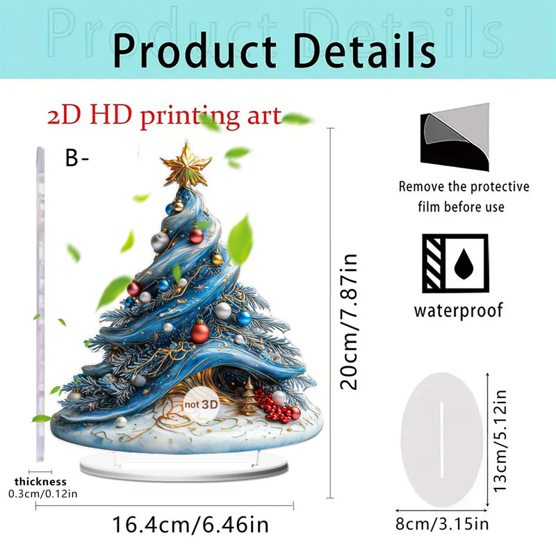Décoration de fête de Noël en forme de sapin de Noël, B