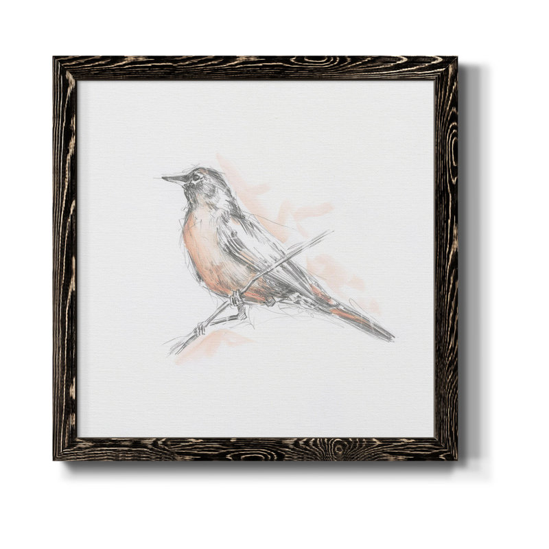 Robin des bois II - Toile encadrée de qualité supérieure - prête à être accrochée, Cadre noir, H 17 po x l 17 po x P 1,5 po