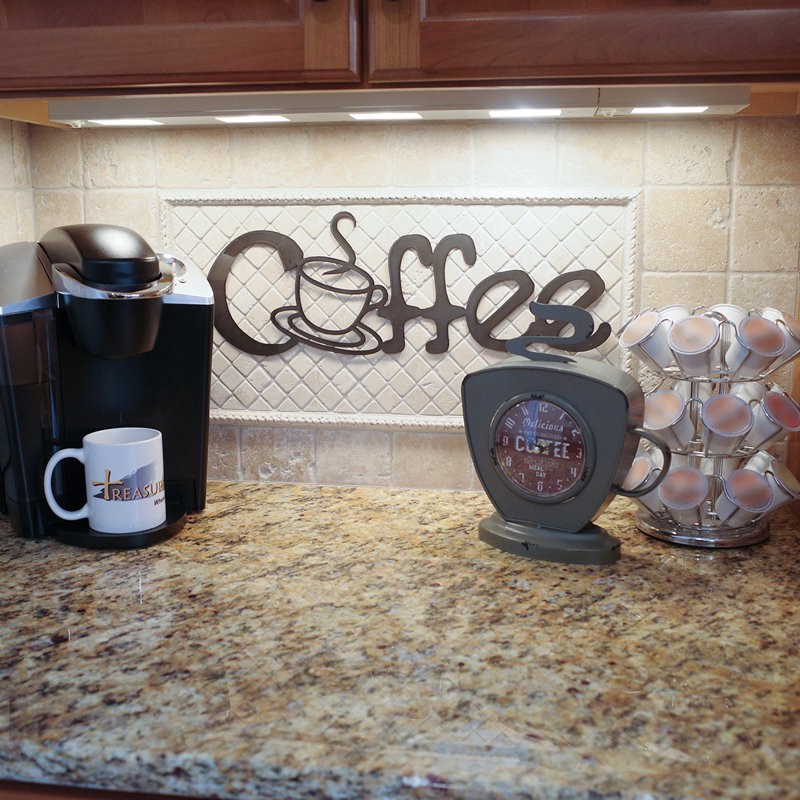 Décoration murale rustique de tasse de café chaud rustique 1 tasse