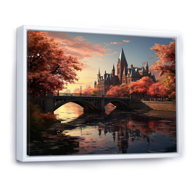«College On Pond Memories» sur toile